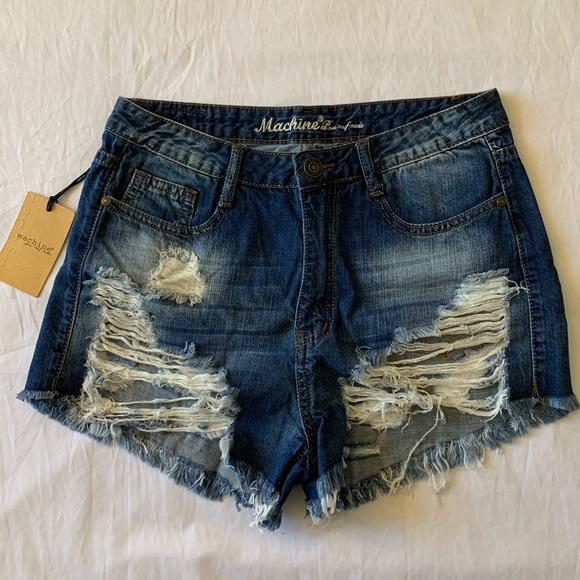 Machine Pants - Machine • Distressed Jeans Shorts